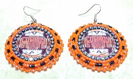 Native American Beaded Dangle Earrings OSU Oklahoma STATE COWBOYS Univer... - $39.99