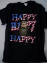 Duck Dynasty T-Shirt-Happy Happy Happy-Black-Adult Medium-Pre-Owned - £9.57 GBP