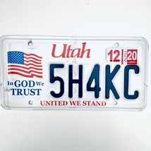 2020 United States Utah United We Stand Passenger License Plate 5H4KC - £13.19 GBP