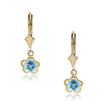 Women/Children's 14K Yellow Gold 12 Month Birthstones Leverback Earrings - £81.12 GBP