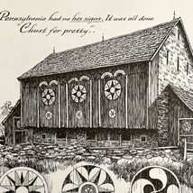 1974 Pennsylvania Ornate Barn Print Farm Agriculture History 10.75 x 9.25&quot; - £22.76 GBP