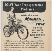 1948 Marman Twin Motor Bicycle Advertisement Motorcycle Bike Vintage F17L - $372.45 MXN