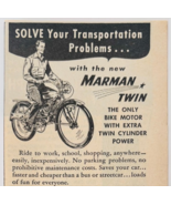1948 Marman Twin Motor Bicycle Advertisement Motorcycle Bike Vintage F17L - €17,15 EUR