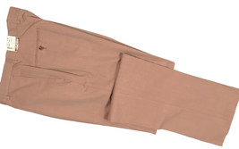 NEW $295 Hickey Freeman Cotton Pants! 35  Rose & Tan Herringbone Design - £120.63 GBP