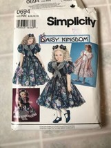 0694 Daisy Kingdom Dress Girl &amp; 18” Doll Pattern Cut to Sizes 8,10, and 12 - £14.36 GBP