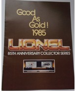 Vintage Lionel Good As Gold 1985 85th Anniversary Collectors Series Catalog - $5.47 CAD