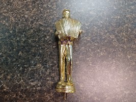 Vtg 1970s Accordion Trophy Topper 6.5&quot; Solid Metal Threaded Base #3 - $19.79