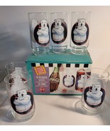 6 Coca Cola Indiana 16 oz Polar Bear Glasses with &quot;Attitude Bear&quot; design - $39.32 CAD