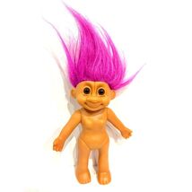 Rare Large 10.5” Russ Berrie Troll Doll Pink Hair Female Body Mold Vinta... - $39.20