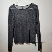 Victoria secret sheer sparkly long sleeve top size M/L - $18.23