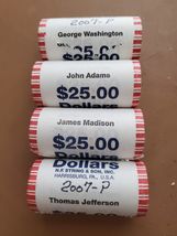 All 4 diff rolls 2007 P unc presidenial dollars minted that year - $173.25