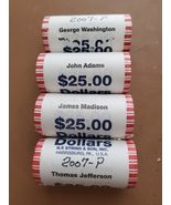 All 4 diff rolls 2007 P unc presidenial dollars minted that year - $173.25