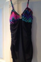 Catalina swimsuit size 1x with tummy control one piece bandeau tank dress - $46.99