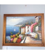 Ocean Beauty! Mediterranean painting by Rossini approximately 43" X 56" - £639.47 GBP