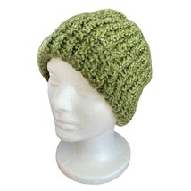 Handmade Light Green knitted Winter Hat Toque Cap - £15.90 GBP