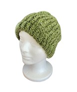 Handmade Light Green knitted Winter Hat Toque Cap - £15.54 GBP