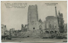 France WWI Postcard Arras Belfry in 1914 after Bombardment Unused 01285 - £6.72 GBP