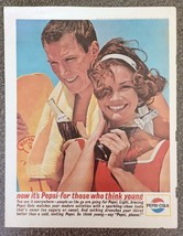 PEPSI Cola ~ Vintage ~ 1963 ~ Classic ~ Life Magazine Advertising ~ 10.5 x 13.5- - £17.64 GBP