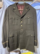 VTG Men&#39;s WWII US Army Officer&#39;s Tunic Uniform Jacket Sz XL WW2 NAMED - £83.59 GBP