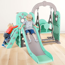 5 in 1 Toddler Swing and Slide Set, Indoor Outdoor Kids Playing Climber ... - $165.30
