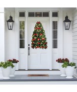 Pre-Lit Wall Mounted Decorated Christmas Tree Holiday Home Decor Lighted... - €24,43 EUR