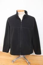 LL Bean L Black Polartec Fleece Full Zip Jacket - £22.31 GBP