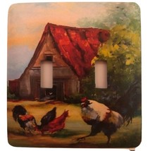Farm House Double Toggle Metal Switch Plate Birds - $9.25