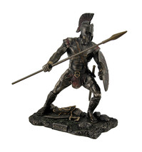 Achilles Trojan War Greek Hero Statue with Shield and Spear - $89.09