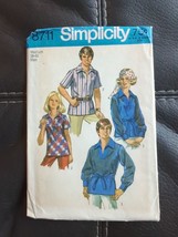 Vintage 1970s Simplicity Sewing Pattern 8711 Men's' SHIRT Long/Short 38-40 - $9.49