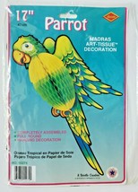 1993 Beistle Parrot Art Tissue Decoration Green 17" New In Packaging - $9.99