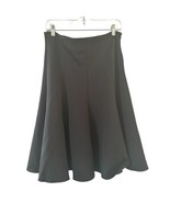 Vince Camuto Midi Skirt Womens 10 Black Pleated Y2K Goth Classic Office - $13.54