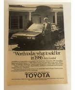 1986 Toyota Car Vintage Print Ad Advertisement  PA1 - £6.24 GBP