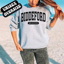 Biddeford Sweatshirt,Vintage College University Biddeford Maine Crewneck pullowe - £34.23 GBP