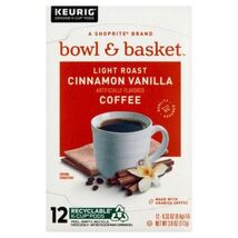 BOWL AND BASKET CINNAMON VANILLA LIGHT ROAST COFFEE KCUPS 12CT - $7.99