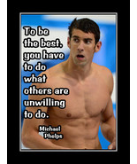 Swimming Motivation Michael Phelps Swimmer Photo Quote Poster Wall Art P... - $22.99+