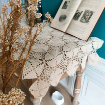 White 15&quot;x49&quot; Cotton Farmhouse Crochet Country Rustic Lace Table Runners  - $19.99