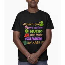 AiumhKle Men Black Graphic Tees US Alien Desert Cactus Tshirt Crew Neck - $14.89