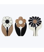 Wood Tabletop Flower Cutout Decor, 3 Ast - $64.82 CAD