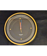 1980 Verichron Mi Siècle Moderniste Colorblock Jaune Noir Horloge Murale... - $6,605.82 MXN