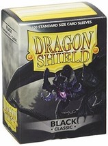 Dragon Shield Standard Card Sleeves Classic Black 100CT Pokemon Yugioh - £12.27 GBP