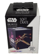 Star Wars Soft Crate Token Box Starship X-Wing TIE Fighter Holds 60 Card... - $9.89