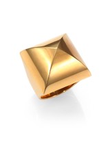 Michael Kors Gold-Tone Pyramid Stud Ring MKJ2906710 8 $95 BNWT &amp; Pouch - $64.11