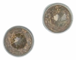 Michael Kors MKJ1724 Brilliance Botanical Stud Earrings Silver-Tone/Brown BNWT - £59.32 GBP