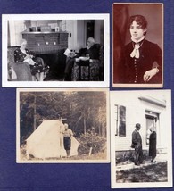 (8) FLINT FAMILY Monson Maine Photos - John R, Hattie, Levi R., John W. - £109.69 GBP
