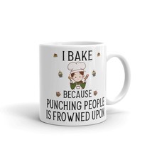 I Bake Because Punching People is Frowned Upon Mug | baker gifts | coffe... - £14.61 GBP