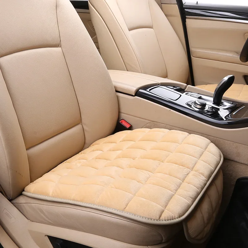 Plush Car Seat Cover Winter Warm Cushion Anti Slip Front Chair Seat Breathable - £10.66 GBP+