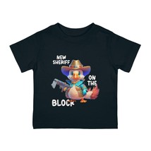 New Sheriff On The Block Infant Cotton Jersey T-shirt | Baby Shower Gift | - £16.17 GBP+