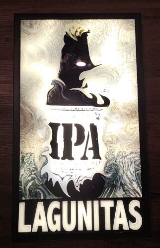 Primary image for Lagunitas IPA India Pale Ale LED Lighted Motion Bar sign w/moving swirls RARE