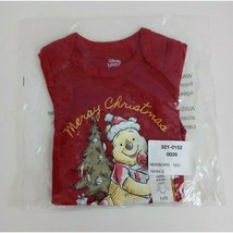 New Disney Baby Red Winnie The Pooh Merry Christmas Body Suit Size Newborn - $184.50 MXN