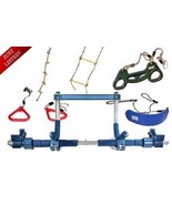 Gym Kids Climbing Swing Rings Indoor Trapeze Bar Ladder Swinging Rope Fitness HQ - £239.85 GBP